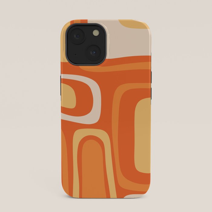 Palm Springs Mid Century Modern Abstract Pattern in Bright Orange Tangerine Tones iPhone Case Gallery Image 33