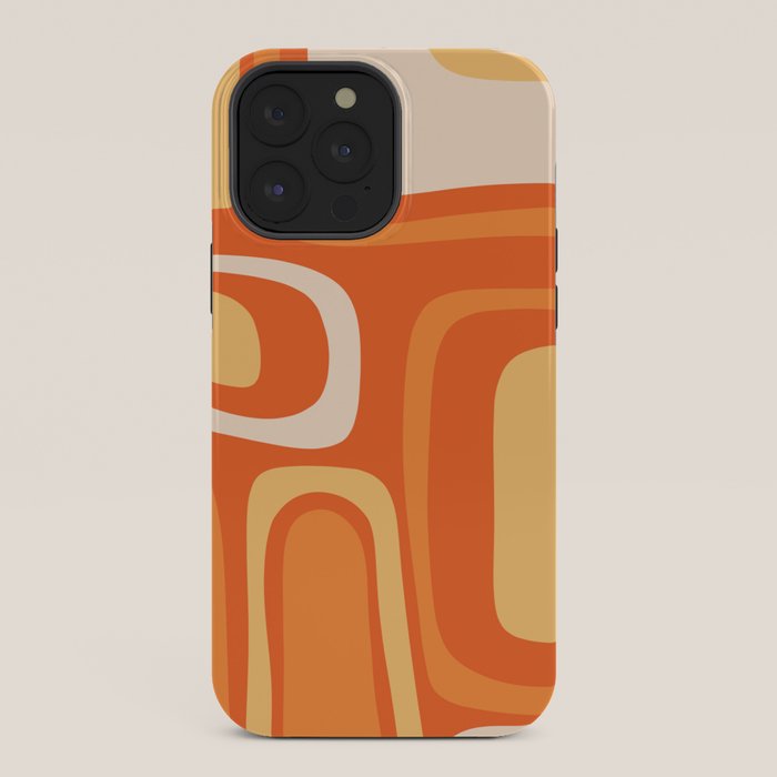 Palm Springs Mid Century Modern Abstract Pattern in Bright Orange Tangerine Tones iPhone Case Gallery Image 36