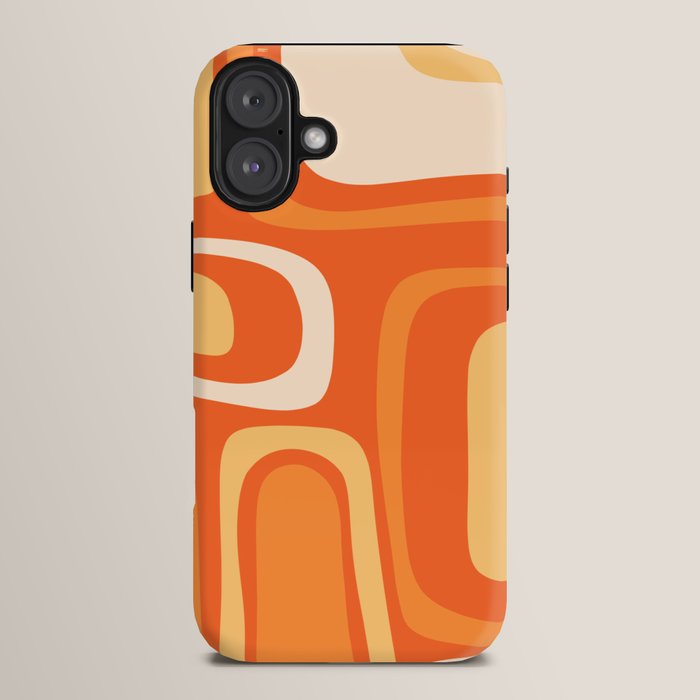 Palm Springs Mid Century Modern Abstract Pattern in Bright Orange Tangerine Tones iPhone Case Gallery Image 14