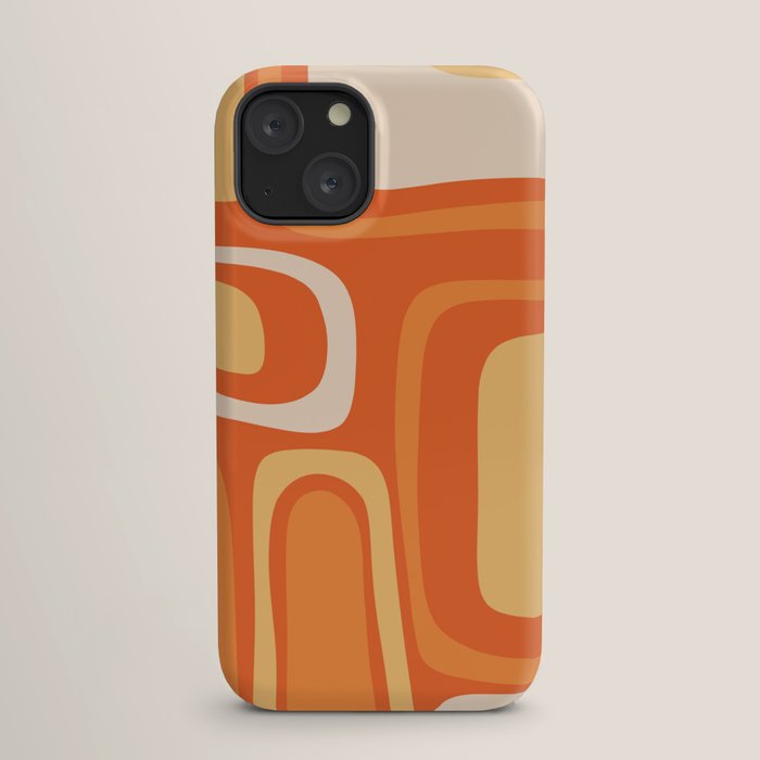 Palm Springs Mid Century Modern Abstract Pattern in Bright Orange Tangerine Tones iPhone Case Gallery Image 17