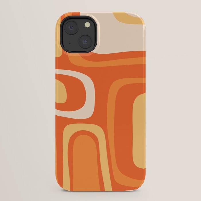 Palm Springs Mid Century Modern Abstract Pattern in Bright Orange Tangerine Tones iPhone Case Gallery Image 30