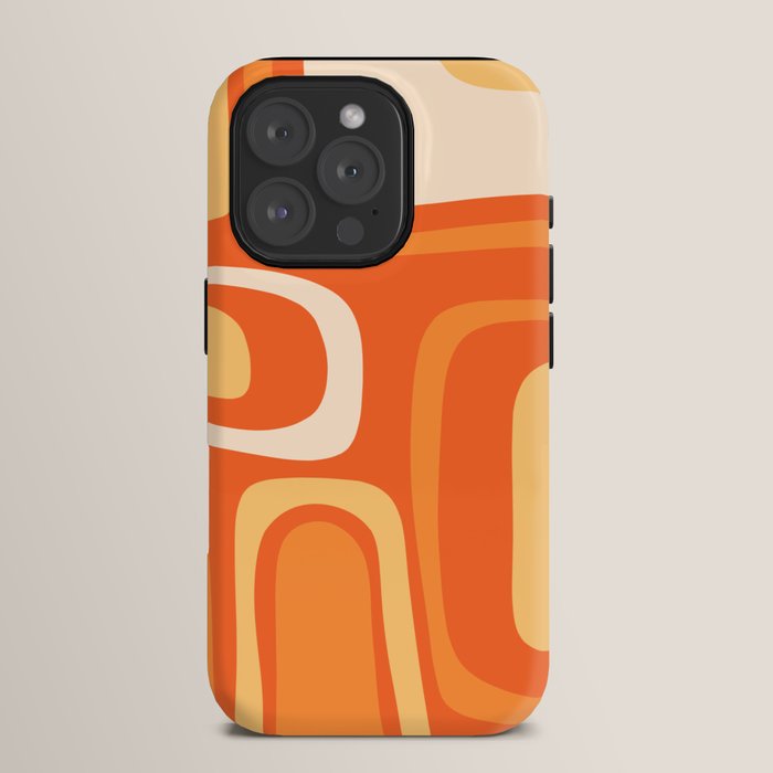 Palm Springs Mid Century Modern Abstract Pattern in Bright Orange Tangerine Tones iPhone Case Gallery Image 15