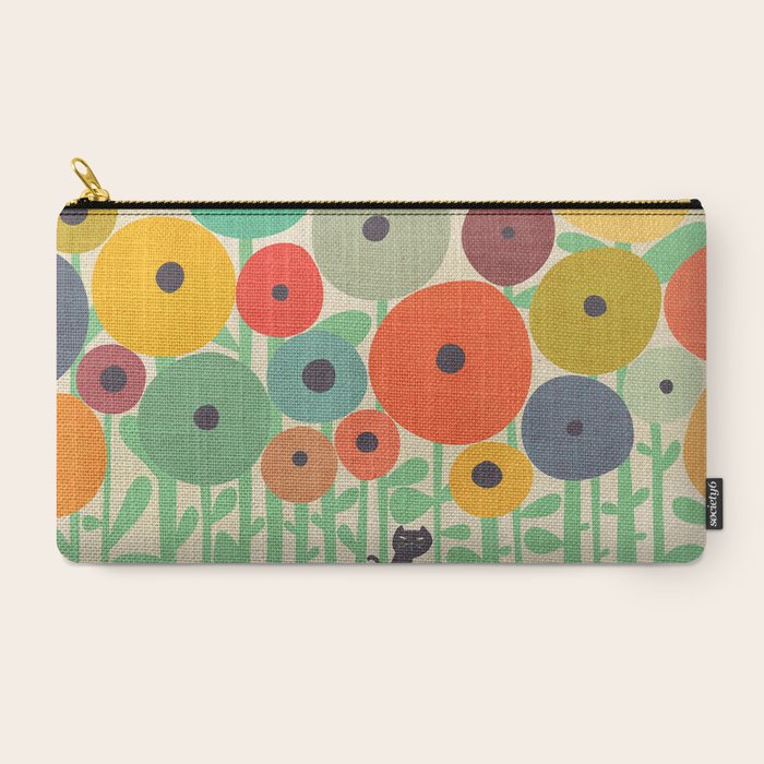 Cat in flower garden Carry All Pouch Gallery Image 2