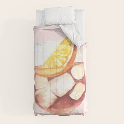 Aperol Spritz: Retro Classic Cocktail 01 Comforter Gallery Image 5