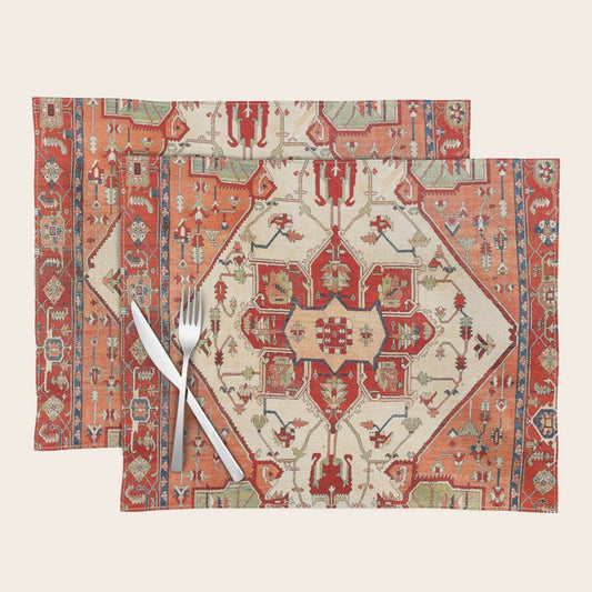 Serapi Azerbaijan Northwest Persian Rug Print Placemat Gallery Image 2