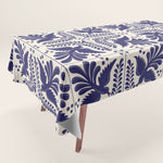 Mexican Talavera With Blue Birds Pattern by Akbaly Tablecloth Gallery Image 1