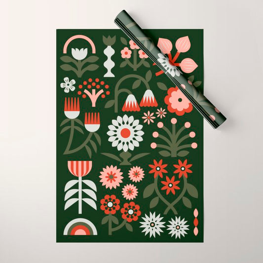 Winter Wrap: Green Wrapping Paper Gallery Image 1