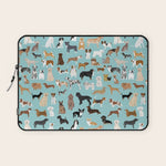 Dogs pattern print must have gifts for dog person mint dog breeds Laptop Sleeve Gallery Image 1