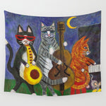 Jazz Cats Wall Tapestry Gallery Image 1