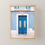 Lisbon Blue Door | Portugal fine art travel photography print Mini Art Print Gallery Image 1