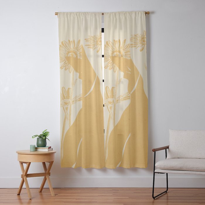 Minimalist Yellow Cat Window Curtain Gallery Image 9