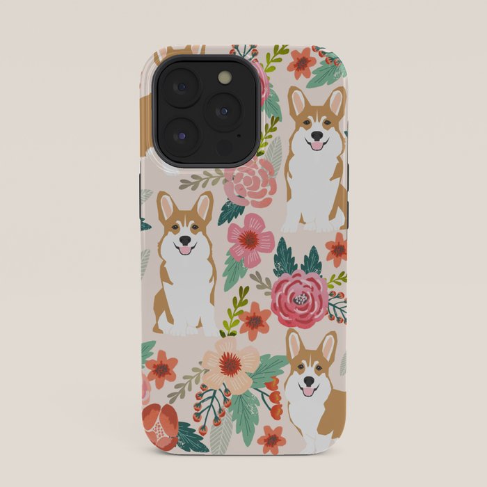 Corgi floral spring bloom flowers nature garden dog dog breeds corgis cute corgi puppies love iPhone Case Gallery Image 35