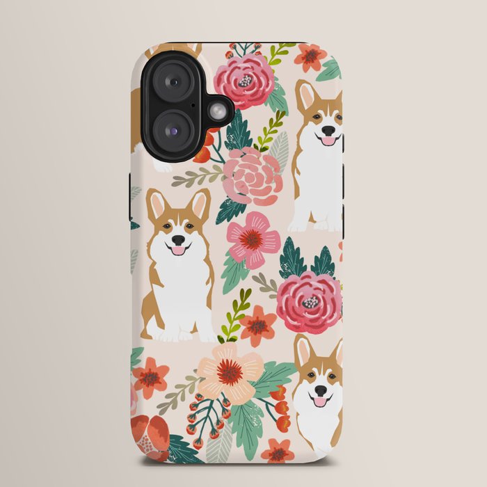 Corgi floral spring bloom flowers nature garden dog dog breeds corgis cute corgi puppies love iPhone Case Gallery Image 13