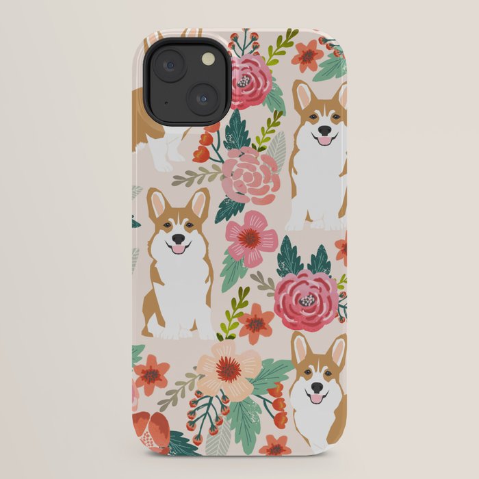 Corgi floral spring bloom flowers nature garden dog dog breeds corgis cute corgi puppies love iPhone Case Gallery Image 22