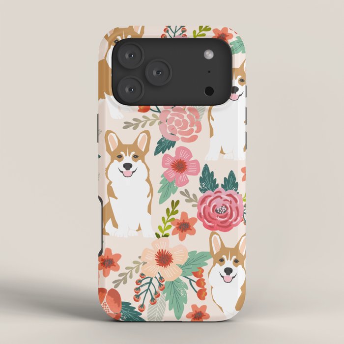 Corgi floral spring bloom flowers nature garden dog dog breeds corgis cute corgi puppies love iPhone Case Gallery Image 4