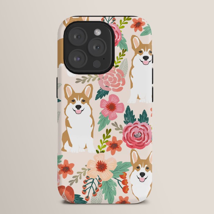 Corgi floral spring bloom flowers nature garden dog dog breeds corgis cute corgi puppies love iPhone Case Gallery Image 15