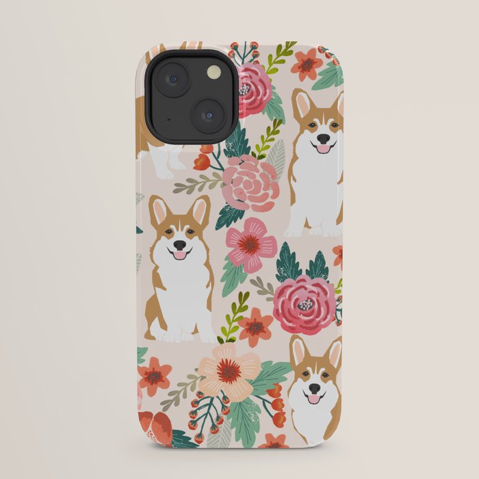 Corgi floral spring bloom flowers nature garden dog dog breeds corgis cute corgi puppies love iPhone Case Gallery Image 21