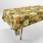 1970s Retro/Vintage Floral Pattern Tablecloth Gallery Image 1