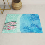 Go Time - resort palm springs poolside oasis swimming athlete vacation topical island summer fun Rug Gallery Image 1