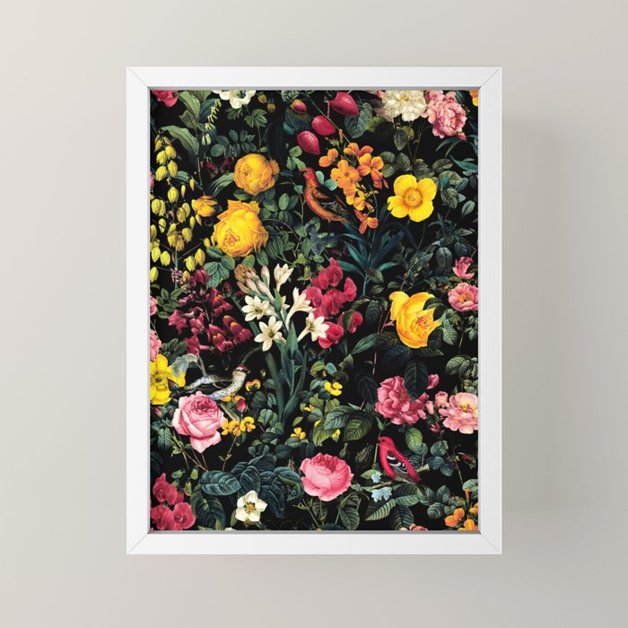 Floral and Birds Pattern Mini Art Print Gallery Image 4