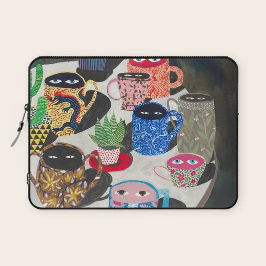 Suspicious mugs Laptop Sleeve Gallery Image 1