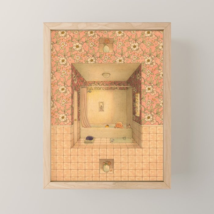 Bath in Pink Mini Art Print Gallery Image 1