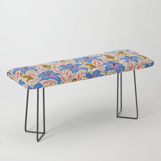 Tigers & Tiger Lilies â Blue & Yellow Bench Gallery Image 1