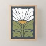Modern Boho Art Nouveau Floral 3.1 ochre green grey Mini Art Print Gallery Image 1