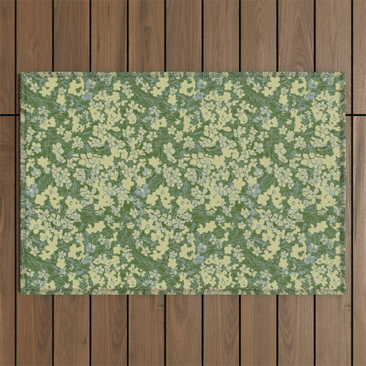 Nostalgia (Green-Blue) Outdoor Rug Gallery Image 1