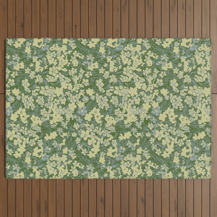 Nostalgia (Green-Blue) Outdoor Rug Gallery Image 3