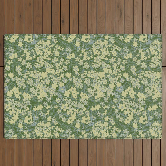 Nostalgia (Green-Blue) Outdoor Rug Gallery Image 2