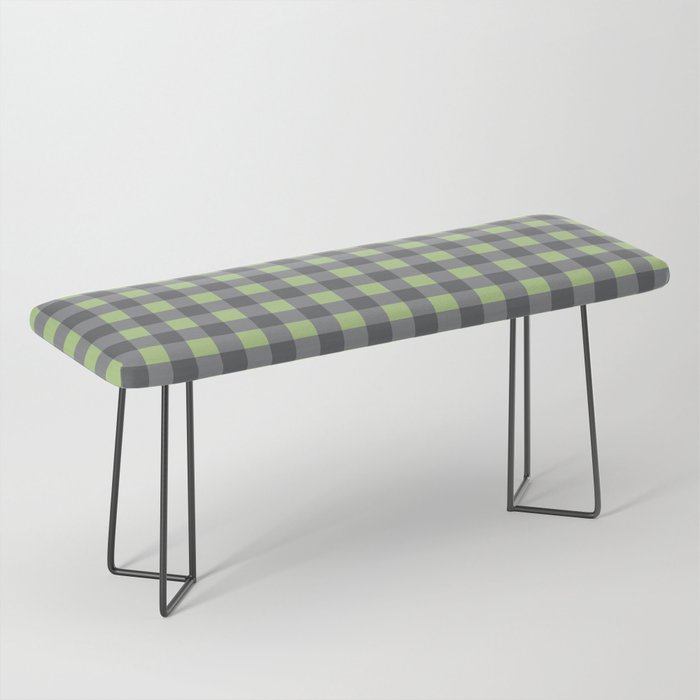 Small Blocks - Spring Green and Grays Bench Gallery Image 1