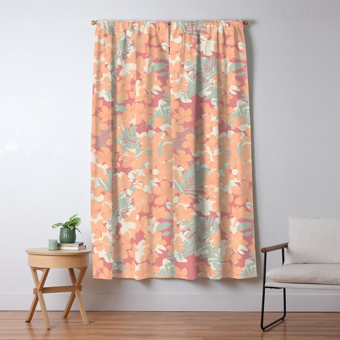 Exotic plumeria flowers A Window Curtain Gallery Image 1