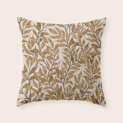 Autumn Botnica Foliage in Neutral Throw Pillow Gallery Image 3