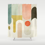 geometry abstract pastel Shower Curtain Gallery Image 1