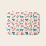 Pastel Cats Bath Mat Gallery Image 1