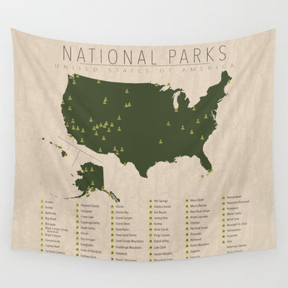 US National Parks Wall Tapestry Gallery Image 3