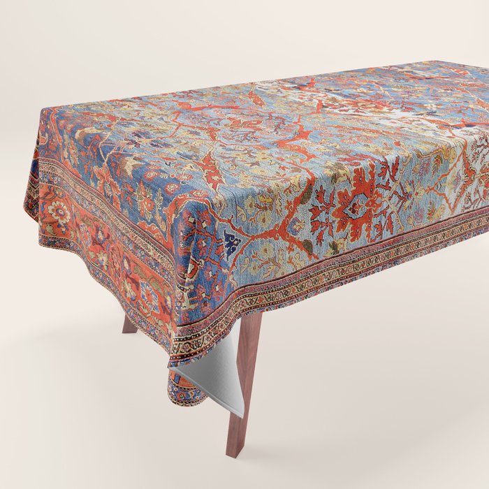 Sultanabad Antique Persian Rug Print Tablecloth Gallery Image 1