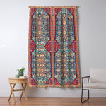 Colorful Kaleidoscope: Vintage Bohemian Moroccan Art Window Curtain Gallery Image 1