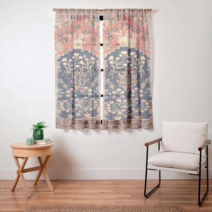 Kashan Poshti Antique Central Persian Rug Print Window Curtain Gallery Image 19