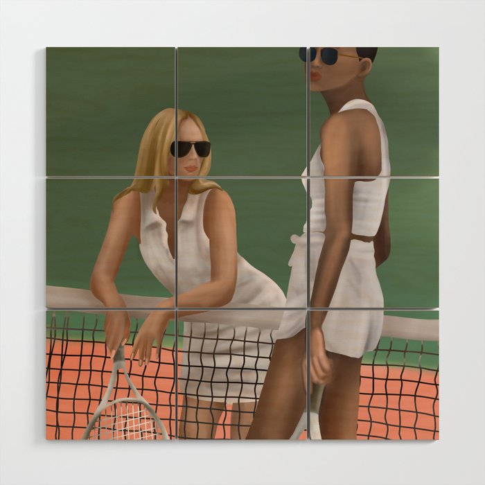 Elegance on the Court Wood Wall Art Gallery Image 1
