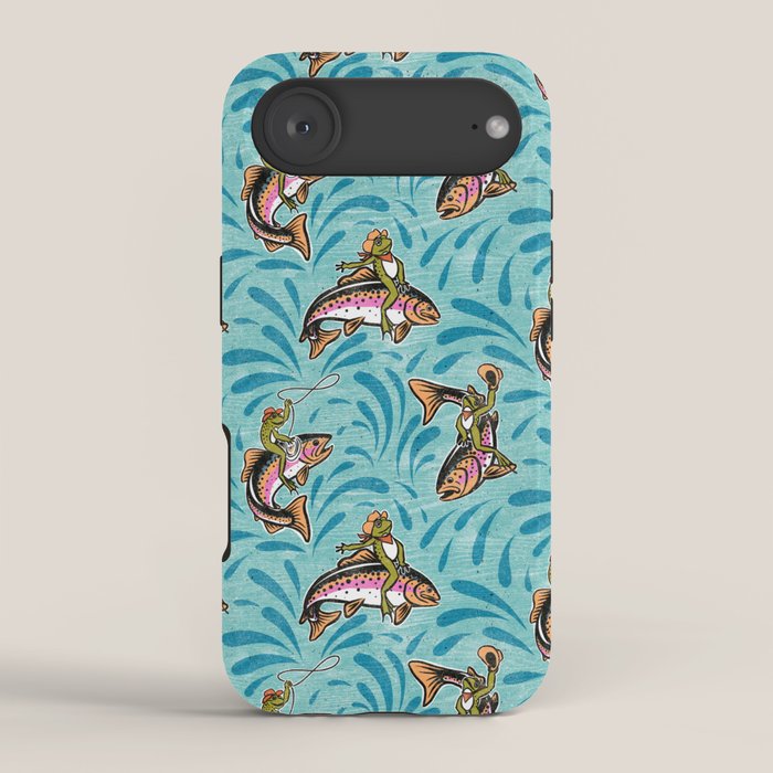 Rodeo Frogs - Aqua iPhone Case Gallery Image 2
