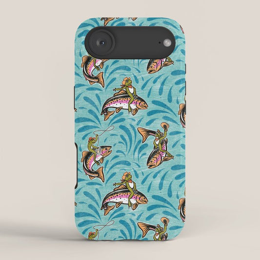 Rodeo Frogs - Aqua iPhone Case Gallery Image 2