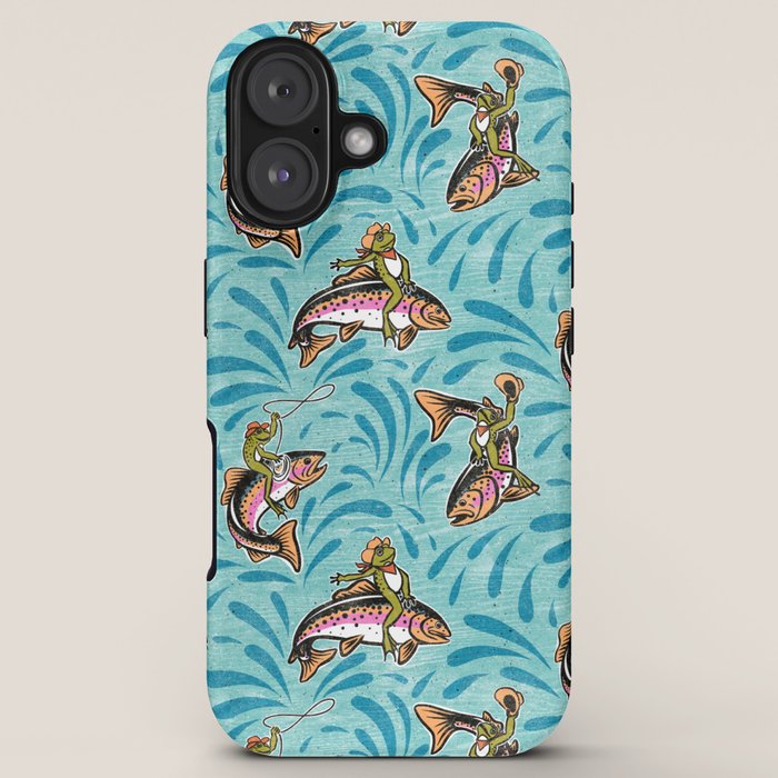 Rodeo Frogs - Aqua iPhone Case Gallery Image 5