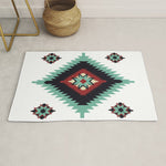Southwest Santa Fe Geometric Tribal Indian Pattern Rug Gallery Image 1