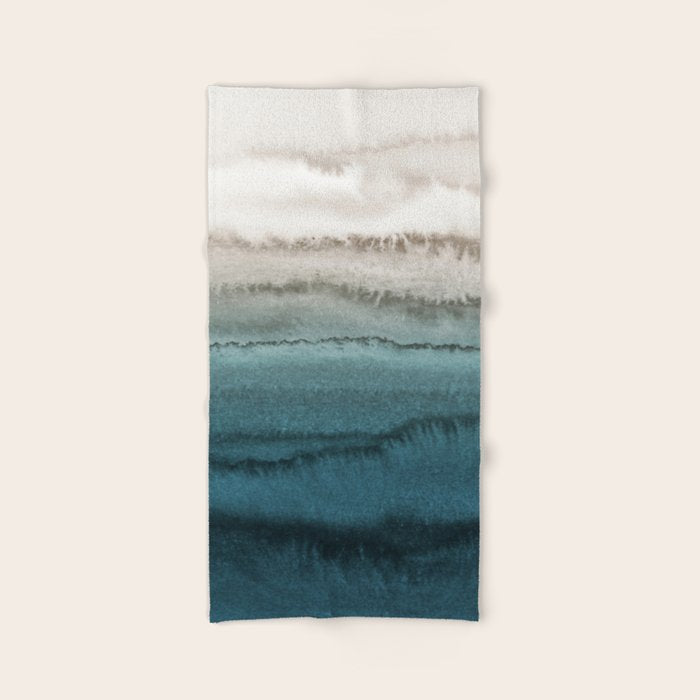 WITHIN THE TIDES - CRASHING WAVES TEAL Bath Towel Gallery Image 2