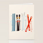 Retro Ski Illustration Stationery Card Gallery Image 1