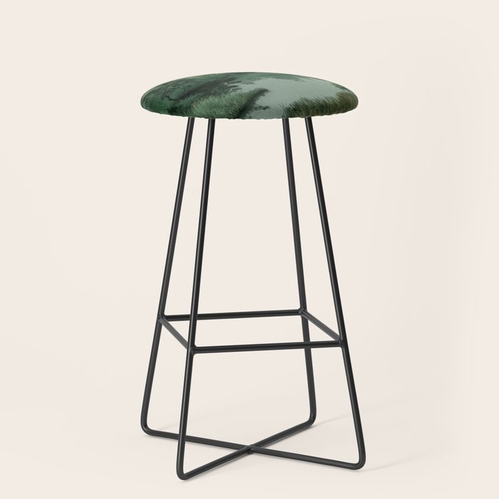 Japanese Forest Painting Sage Green Wall Art Wabi Sabi Wall Art Minimalist Japanese Poster Stool Gallery Image 1