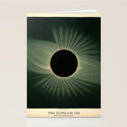 Total solar eclipse by Étienne Léopold Trouvelot (1878) Stationery Card Gallery Image 1