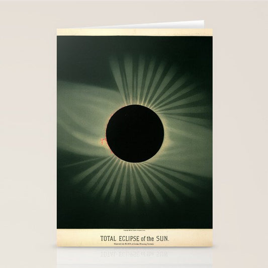 Total solar eclipse by Étienne Léopold Trouvelot (1878) Stationery Card Gallery Image 1